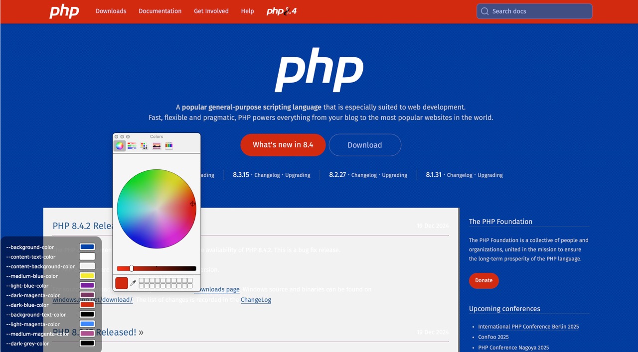 Demonstration on php.net page